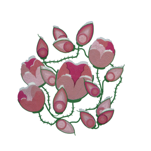 Traditional Metis style beadwork design